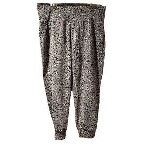 Athleta Salutation Textured Black Multi Jogger Athletic Athleisure Pants SZ 2X